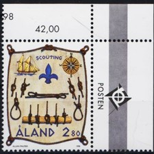 Aland 1998 International Sea Scout Camp Scouts barca nodo marinaio 1v MNH