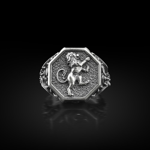 Anello uomo araldico in - anello,