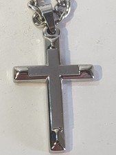 Collana croce acciaio inox 20"