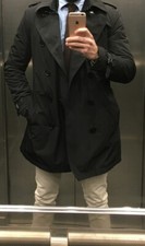 TRENCH BURBERRY BRIT NERO PICOT CAPPOTTO GIACCONE TRENCHS PICOTS BURBERRY'S COAT