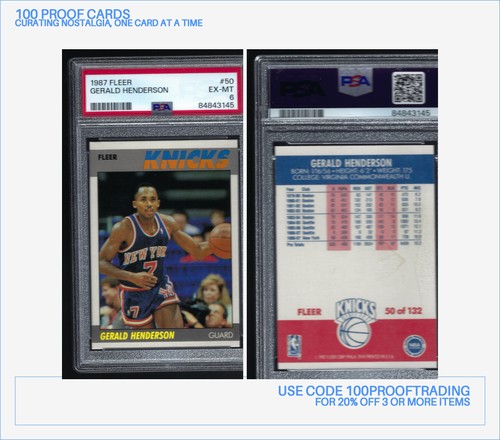 Gerald henderson 1987 fleer - henderson,