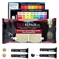Tile RepairEzy: (Kit neutro): kit di riparazione ceramica - riempitivo piastrelle - MagicEzy