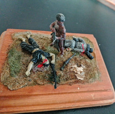 Diorama scena di guerra modellismo assemblato vintage