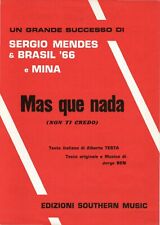 Spartito musicale Mas que nada Non ti credo linea melodica e accordi