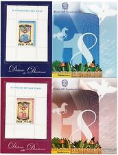 2006 Foglietti Diciottenni Azzurro +Rosa coppia nuovi ** MNH** Gentiloni CERT.