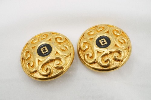 Orecchini fendi logo oro - logo,