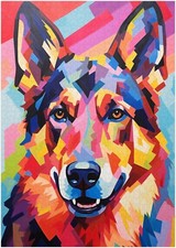 Puzzle Volto di Pastore Tedesco 300/500/1000 pezzi