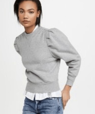 Felpa grigia con telaio e spalle scollate in grigio erica taglia M nuova con etichetta