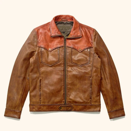 Western elkhorn giacca pelle - western,