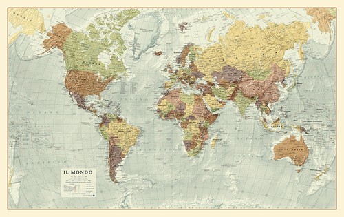 Mappa del mondo - mappa, carta