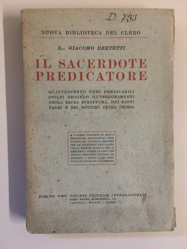 Sacerdote predicatore di - il,