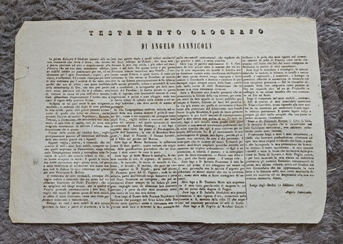 Testamento burlesco 1848 - testamento,