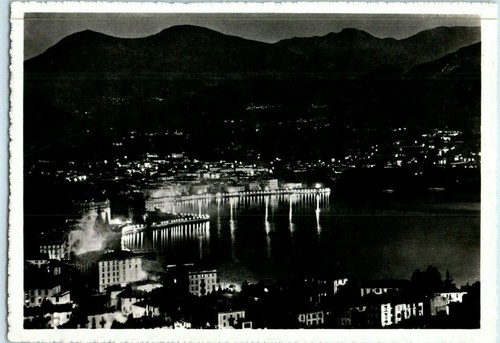 Vista aerea lugano notte - aerea,
