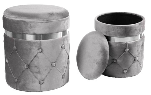 Pouf cilindrico contenitore - pouf,