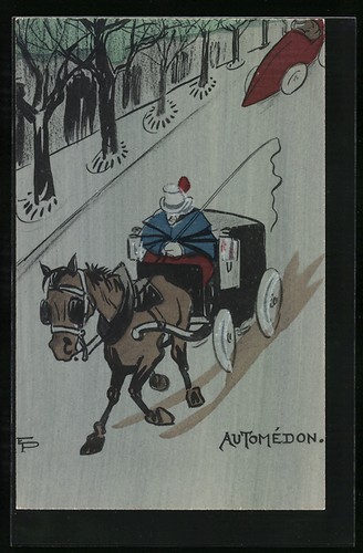 Cartolina artista auto - cartolina, d'artista