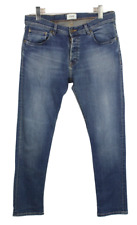 Jeans skinny LIVID Edvard uomo W32/L32 whiskers faded button fly blu