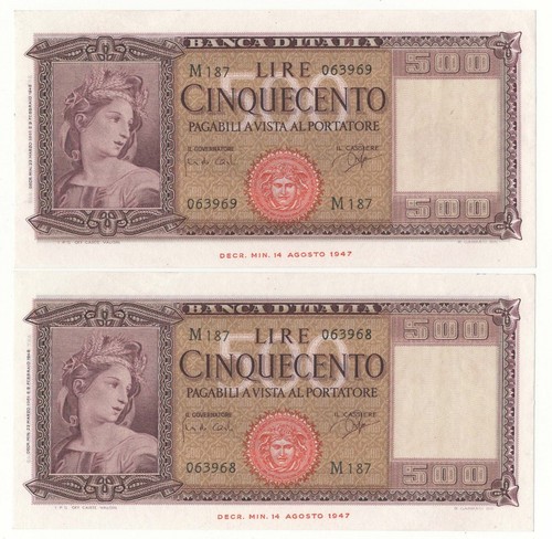 500 lire italia ornata - lire,