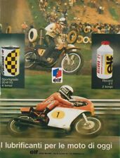 advertising Pubblicità OLIO MOTO ELF  1975 LUBRIFICANTI  MOTOSPORT EPOCA VINTAGE