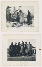 2 x foto Wehrmacht in Russia abbigliamento invernale cappotto di pelliccia WW2 (6029a)