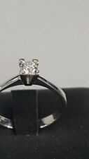 ANELLO SOLITARIO 4 griffe  ORO BIANCO 18 KT DIAMANTE NATURALE 0,15 CT - proposta