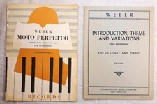 WEBER 2 SPARTITI PIANOFORTE INTRODUCTION-MOTO PERPETUO Piano Sheet Music