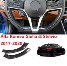 Copri volante adesivo stile in fibra di carbonio per Alfa Romeo Stelvio Giulia
