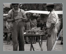 Foto venditore ambulante e