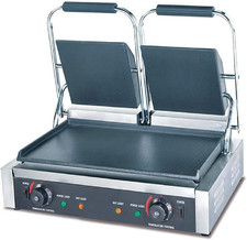 - Piastra Panini Elettrica - Liscia/Liscia - Griglia Professionale Doppia per Ri
