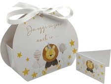 24PZ Bomboniere Nascita Leone, Scatoline Portaconfetti Bimbo Bimba, Scatola Conf