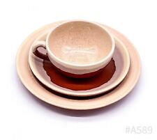 Stützel & Sachs Ceramica Tazza, Piattino & Piatto Torta Bask Handmade 3-tlg