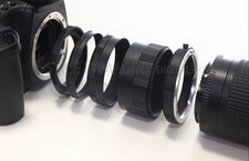 TUBO TUBI DI PROLUNGA METALLO SET 5 PEZZI CANON EOS PER MACRO compatibile 100% 
