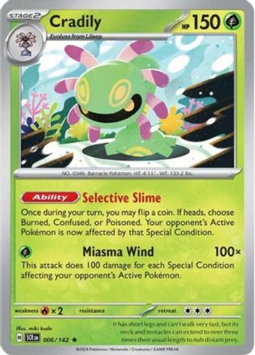 Cradily 006 142 holo - cradily,