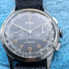 Orologio da polso uomo cronografo vintage Olma stile militare a carica manual...