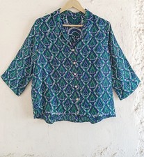 Camicia da donna verde con