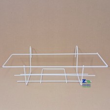 BALCONIERA PORTAVASO PORTABALCONIERA 50 CM FERRO VERNICIATO BIANCO RETTANGOLARE