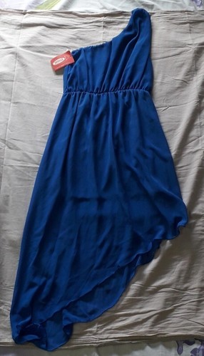Vestito monospalla azzurro - vestito,