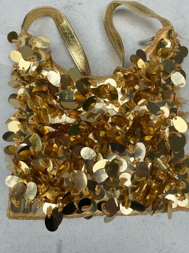 Mini borsa paillettes oro - , sera