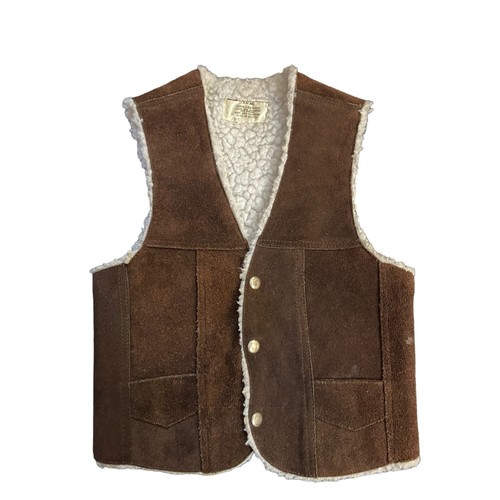 Gilet sherpa scamosciato