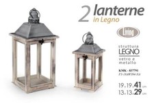 SET 2 LANTERNE PORTACANDELA