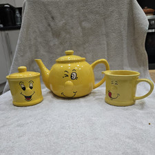 Vintage Yellow Tea Set 1980s