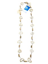 COLLANA IN OSSO E EGNO COLORE NATURALE BIGIOTTERIA CM 55