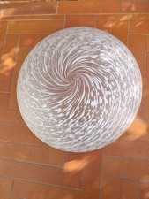 💥 PLAFONIERA IN VETRO DI MURANO LAMPADA A SOFFITTO "DORIAN" D.48 CM. H.20 CM.