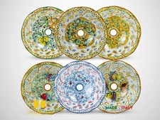 Lampadario Traforato in Ceramica di Caltagirone 38cm - Vari Decori