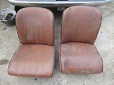 FIAT 600 Fanalona - Coppia sedili anteriori colore marrone - Ricambio usato