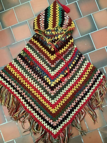 Mantella poncho donna lavorata - poncho,