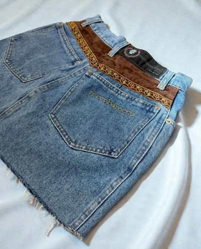 Minigonna roccobarocco denim - minigonna,