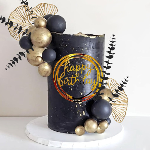 Decorazioni torte nero oro - nero, e