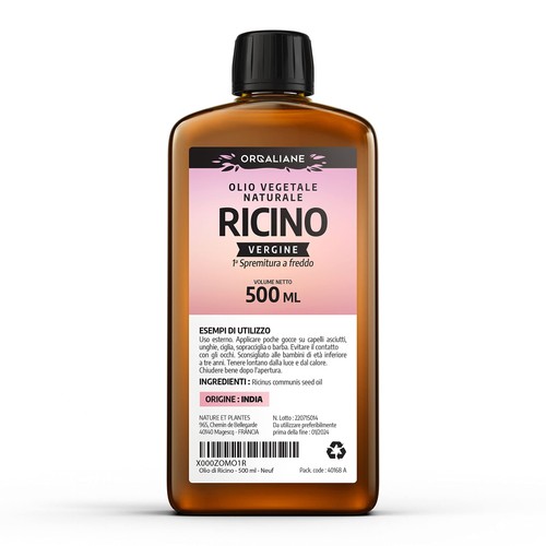 Olio ricino 500 100 - ricino, 100%