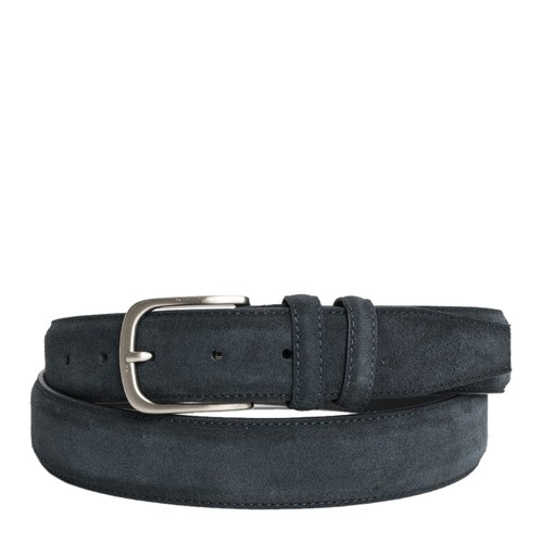 Cintura uomo camoscio blu - camoscio,