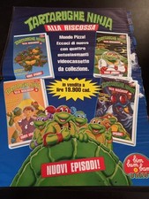 POSTER LOCANDINA VIDEOTECA TARTARUGHE NINJA ALLA RISCOSSA 2 - BIM BUM BAM -